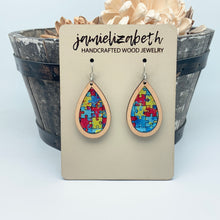 Load image into Gallery viewer, Beautiful Puzzle Autism Awareness Earrings
