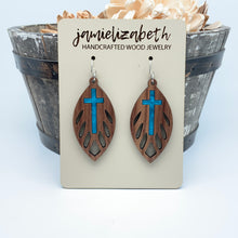 Load image into Gallery viewer, Angelic Blue Cross Masterpiece - Earrings
