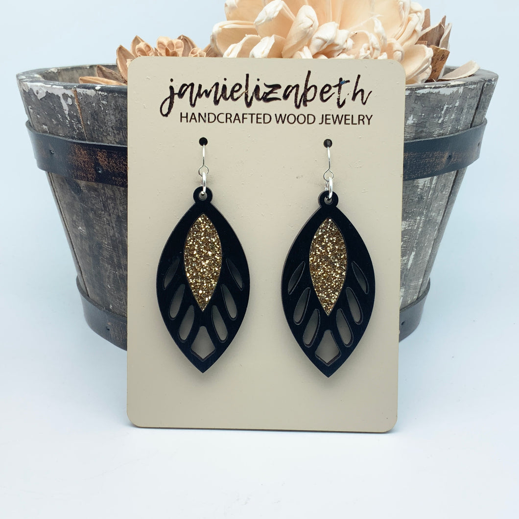 Black and Gold Masterpiece - Earrings