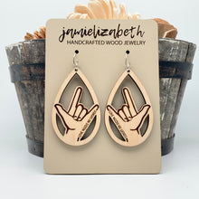 Load image into Gallery viewer, Deaf Awareness - I Love You Sign - Earrings
