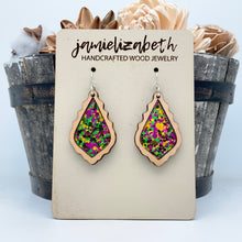 Load image into Gallery viewer, Mardi Gras Acrylic - Earrings
