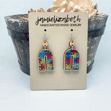 Load image into Gallery viewer, Beautiful Puzzle Autism Awareness Earrings
