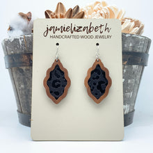 Load image into Gallery viewer, Black Leopard Acrylic - Earrings or Necklace
