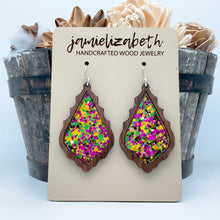 Load image into Gallery viewer, Mardi Gras Acrylic - Earrings
