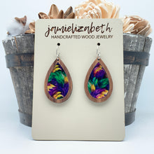 Load image into Gallery viewer, A Feather In Your Hat Teardrops and Marquise - Earrings
