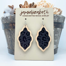 Load image into Gallery viewer, Black Leopard Acrylic - Earrings or Necklace
