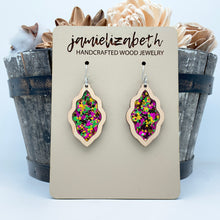 Load image into Gallery viewer, Mardi Gras Acrylic - Earrings
