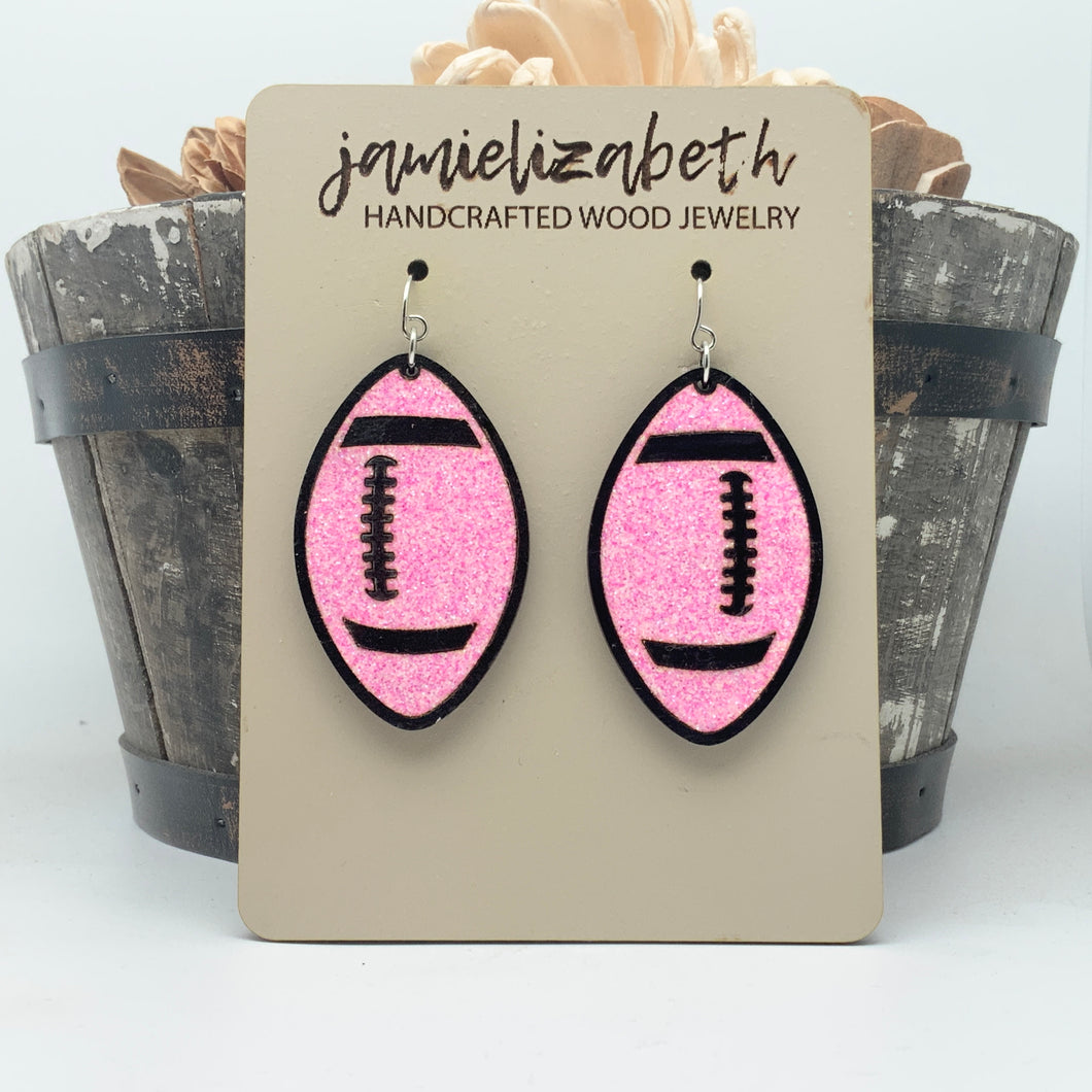 Pink Out Footballs - Earrings (Vault)