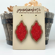 Load image into Gallery viewer, Red Shattered Glass Earrings or Necklace (Vault)
