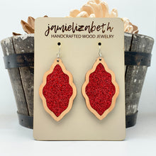 Load image into Gallery viewer, Red Shattered Glass Earrings or Necklace (Vault)
