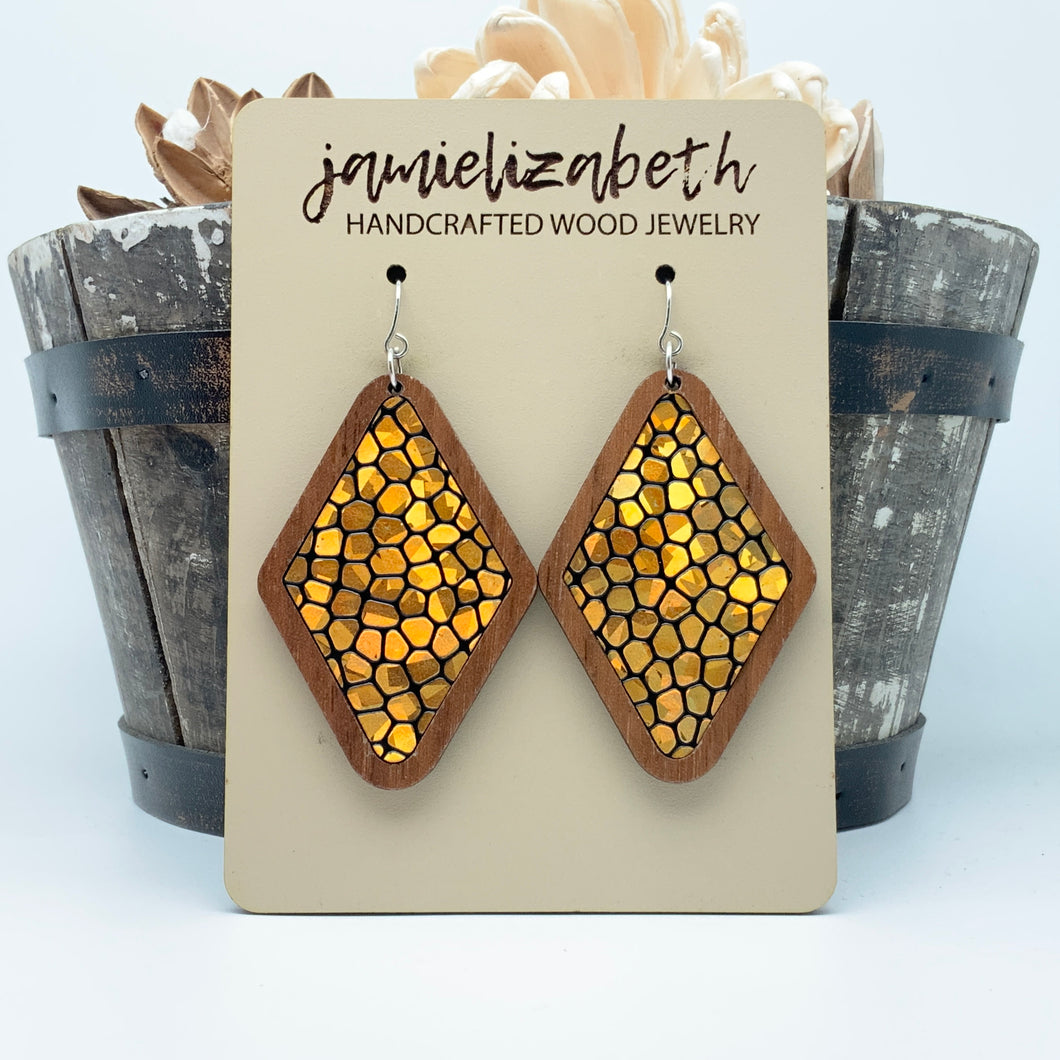 Glorious Gold Cobblestone - Earrings & Necklace (Vault)