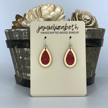 Load image into Gallery viewer, Red Shattered Glass Earrings or Necklace (Vault)
