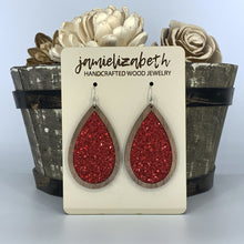 Load image into Gallery viewer, Red Shattered Glass Earrings or Necklace (Vault)
