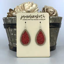 Load image into Gallery viewer, Red Shattered Glass Earrings or Necklace (Vault)
