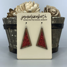 Load image into Gallery viewer, Red Shattered Glass Earrings or Necklace (Vault)
