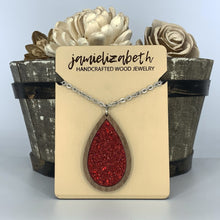 Load image into Gallery viewer, Red Shattered Glass Earrings or Necklace (Vault)
