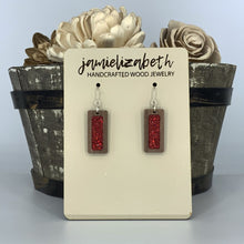 Load image into Gallery viewer, Red Shattered Glass Earrings or Necklace (Vault)
