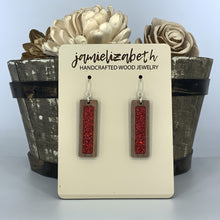 Load image into Gallery viewer, Red Shattered Glass Earrings or Necklace (Vault)
