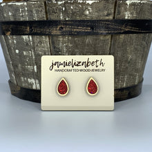 Load image into Gallery viewer, Red Shattered Glass Earrings or Necklace (Vault)
