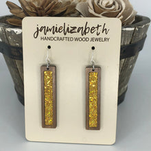 Load image into Gallery viewer, Gold Shattered Glass Earrings or Necklace (Vault)
