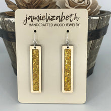 Load image into Gallery viewer, Gold Shattered Glass Earrings or Necklace (Vault)
