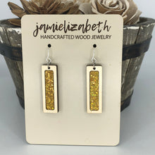 Load image into Gallery viewer, Gold Shattered Glass Earrings or Necklace (Vault)
