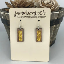 Load image into Gallery viewer, Gold Shattered Glass Earrings or Necklace (Vault)
