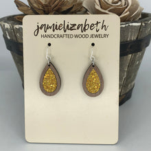 Load image into Gallery viewer, Gold Shattered Glass Earrings or Necklace (Vault)
