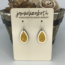 Load image into Gallery viewer, Gold Shattered Glass Earrings or Necklace (Vault)
