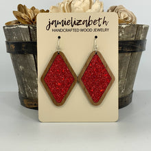 Load image into Gallery viewer, Red Shattered Glass Earrings or Necklace (Vault)
