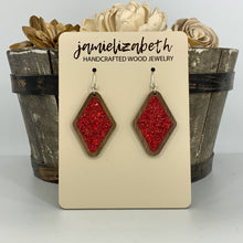 Load image into Gallery viewer, Red Shattered Glass Earrings or Necklace (Vault)
