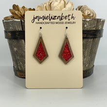 Load image into Gallery viewer, Red Shattered Glass Earrings or Necklace (Vault)
