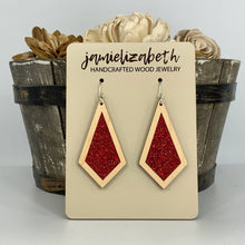 Load image into Gallery viewer, Red Shattered Glass Earrings or Necklace (Vault)
