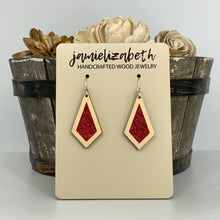 Load image into Gallery viewer, Red Shattered Glass Earrings or Necklace (Vault)
