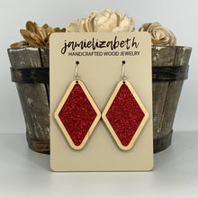 Load image into Gallery viewer, Red Shattered Glass Earrings or Necklace (Vault)
