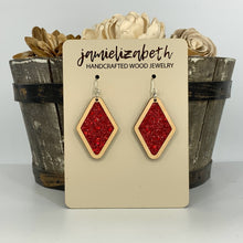 Load image into Gallery viewer, Red Shattered Glass Earrings or Necklace (Vault)
