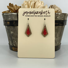 Load image into Gallery viewer, Red Shattered Glass Earrings or Necklace (Vault)
