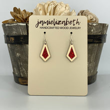 Load image into Gallery viewer, Red Shattered Glass Earrings or Necklace (Vault)
