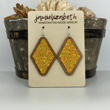 Load image into Gallery viewer, Gold Shattered Glass Earrings or Necklace (Vault)
