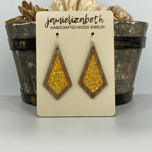 Load image into Gallery viewer, Gold Shattered Glass Earrings or Necklace (Vault)
