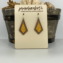 Load image into Gallery viewer, Gold Shattered Glass Earrings or Necklace (Vault)
