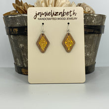 Load image into Gallery viewer, Gold Shattered Glass Earrings or Necklace (Vault)
