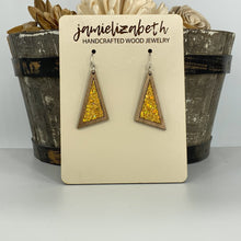 Load image into Gallery viewer, Gold Shattered Glass Earrings or Necklace (Vault)
