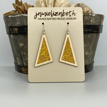 Load image into Gallery viewer, Gold Shattered Glass Earrings or Necklace (Vault)
