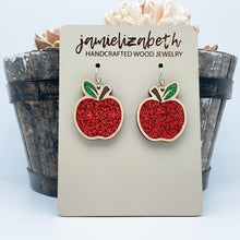 Load image into Gallery viewer, Teacher Apple Earrings or Necklace
