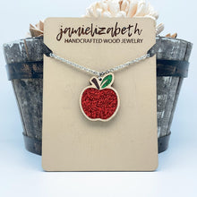 Load image into Gallery viewer, Teacher Apple Earrings or Necklace
