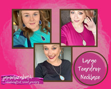 Load image into Gallery viewer, Lineman Flag Teardrop Earrings or Necklace
