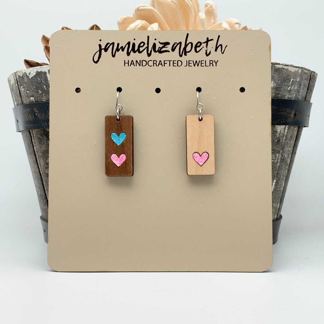 A Mothers Heart - Small Earrings (1-2 hearts)