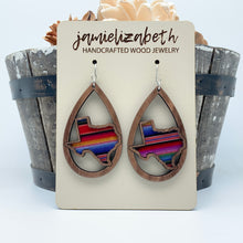 Load image into Gallery viewer, Texas Serape Acrylic/Wood -  Earrings and Studs *Vault
