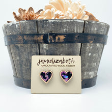 Load image into Gallery viewer, Purple Passion Heart Studs    -Vault
